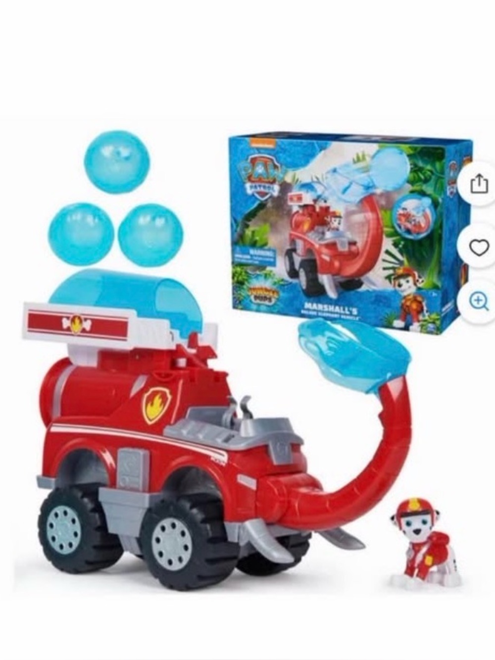 Paw Patrol Marshall Red and Blue Bubble Rescue Truck